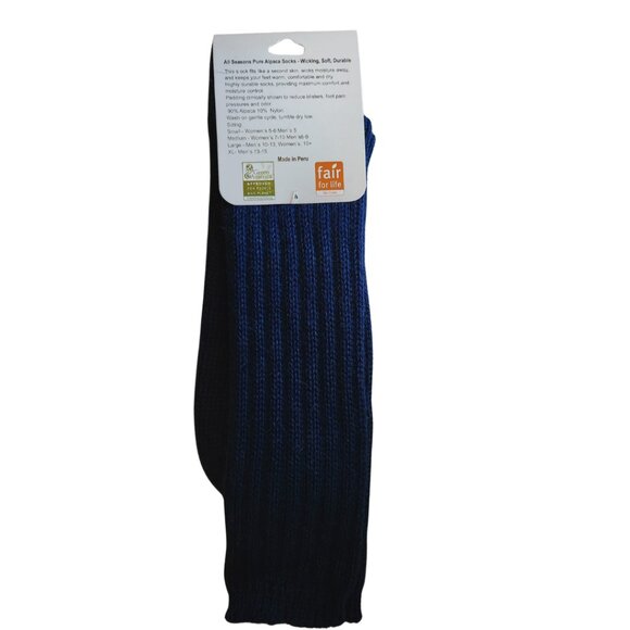 ALPACA Unisex Soft Socks Antimicrobial Temp Adjusting Partially Handmade NWT - Picture 3 of 7